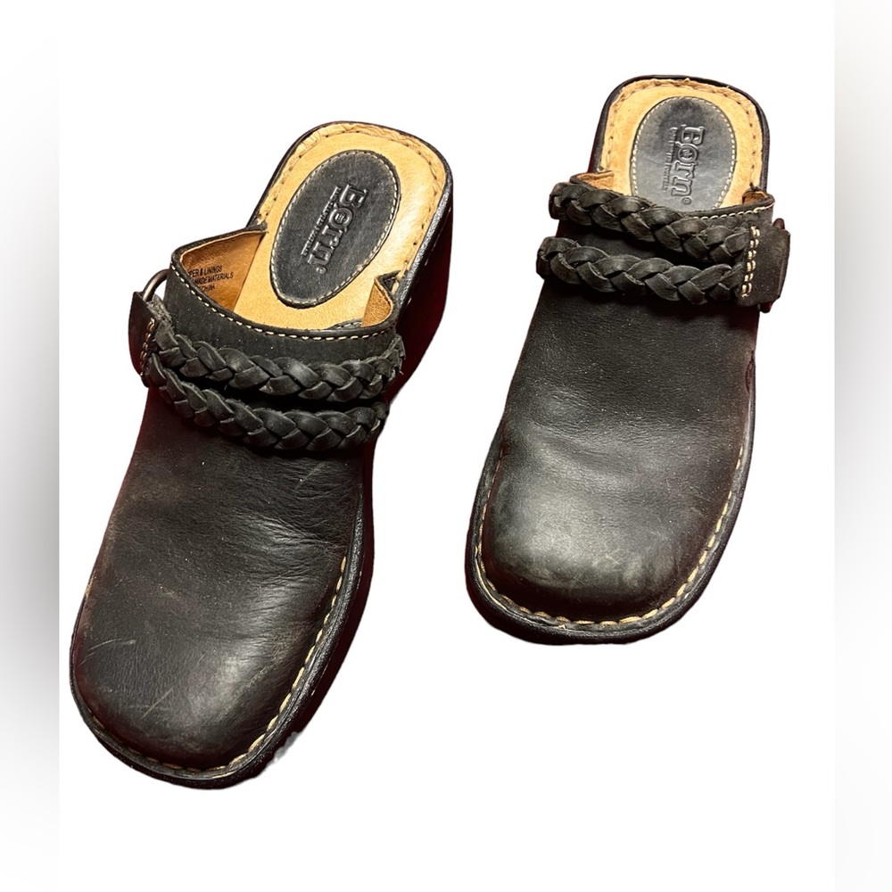 Born Matte Black Mule/Clog, Size 6